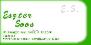 eszter soos business card
